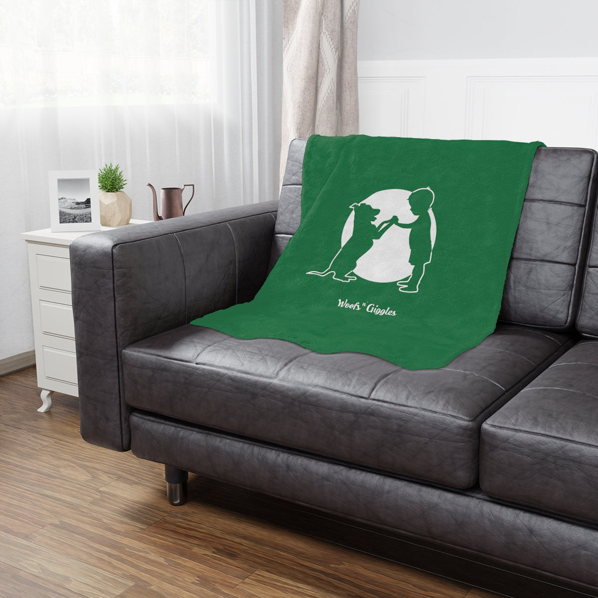 Woofs n' Giggles Minky Blanket - Green