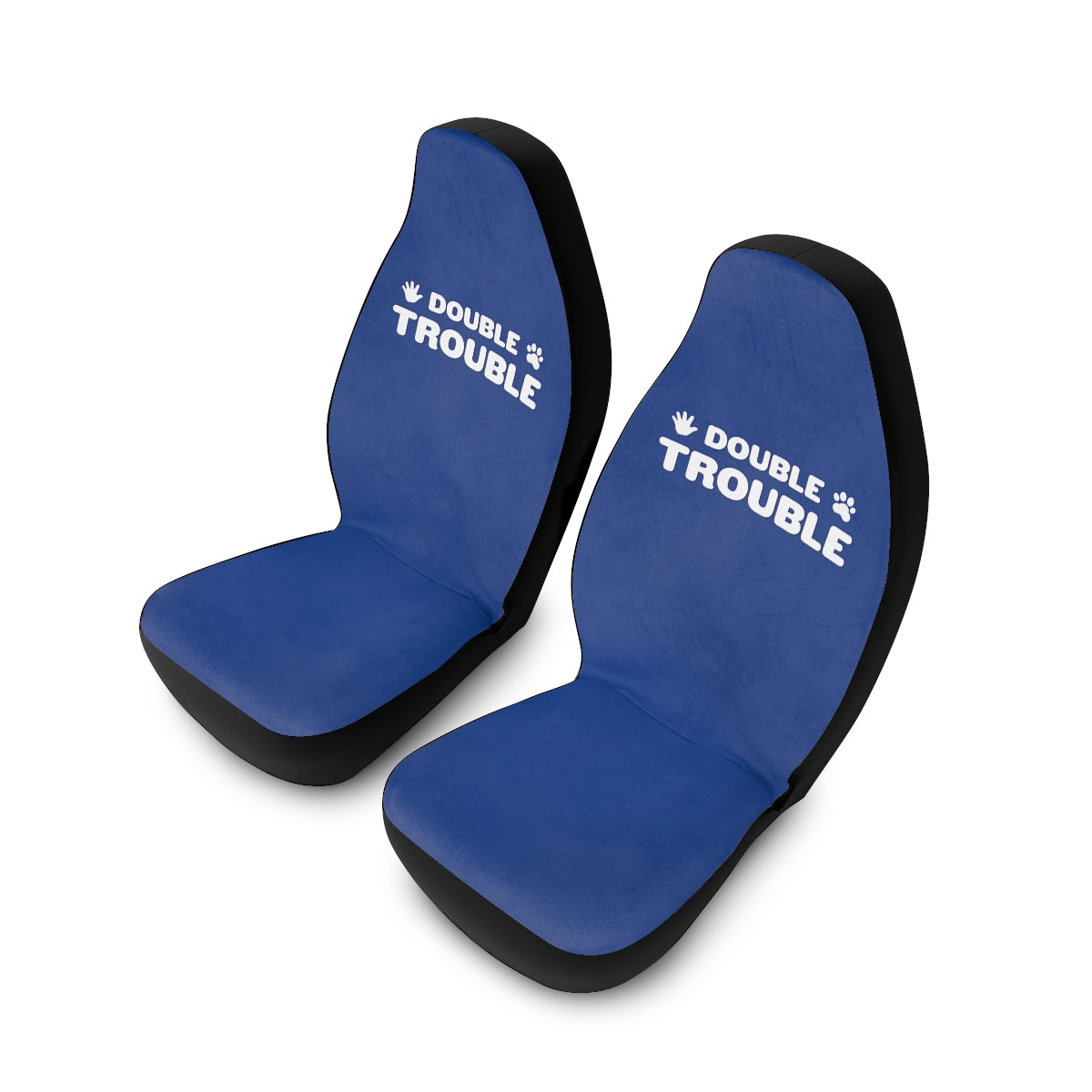 Double Trouble Polyester Car Seat Covers - Blue