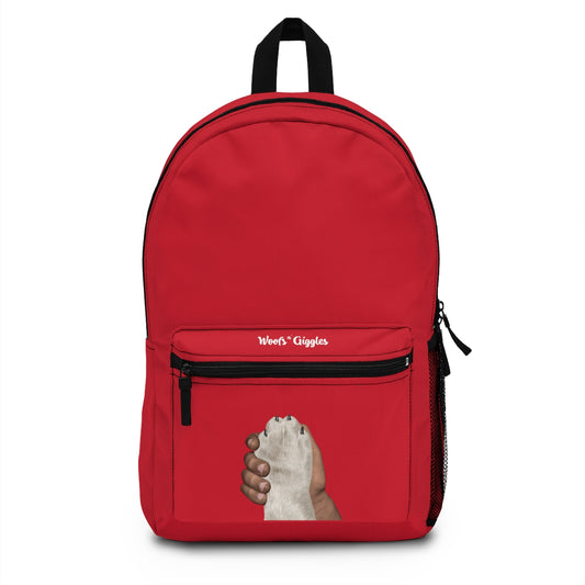 Dark/White Red Backpack
