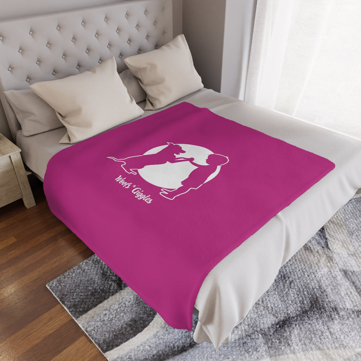 Woofs n' Giggles Minky Blanket - Pink