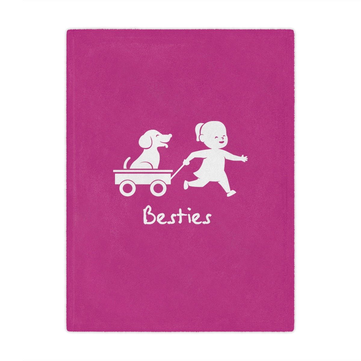 Besties Minky Blanket - Pink