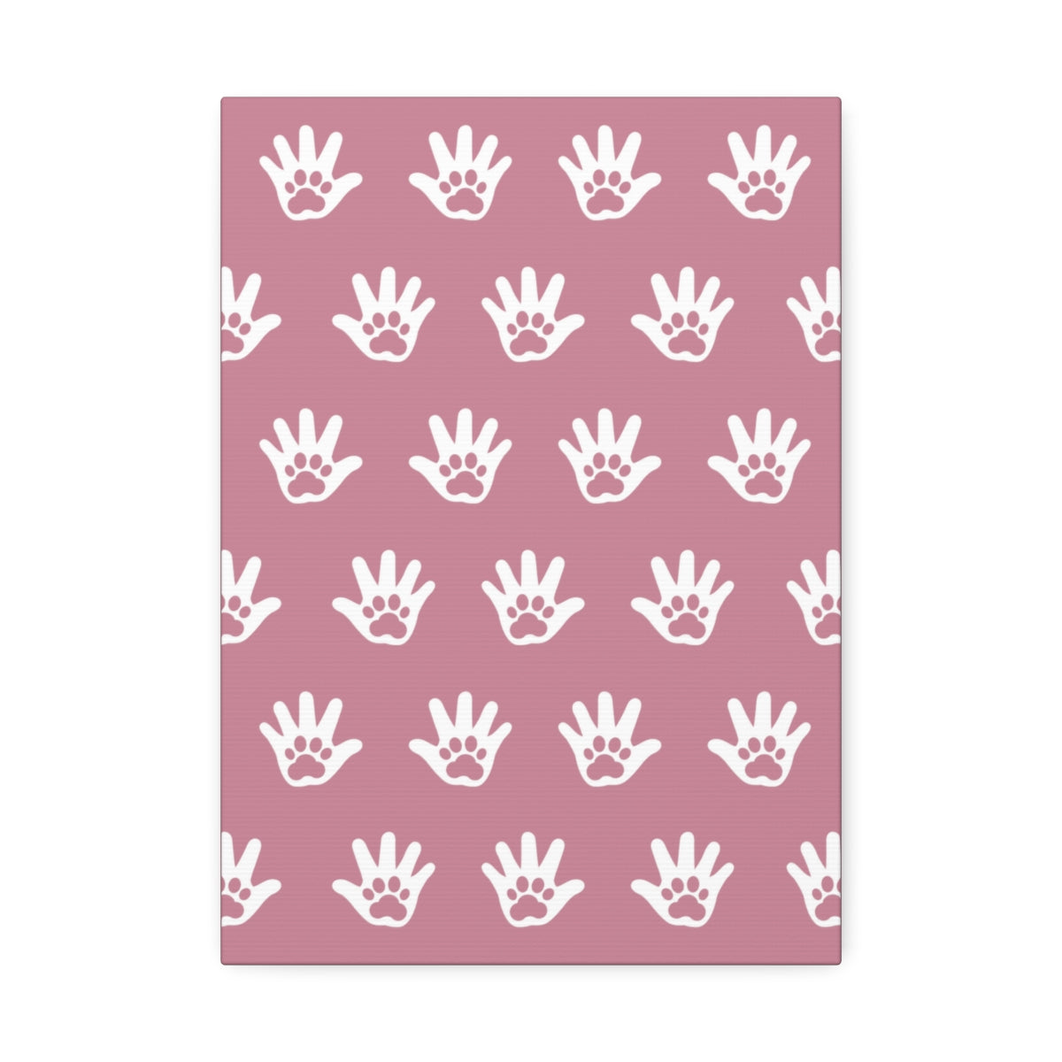 Paws n' Hands Canvas Stretched, 1.5'' - Coral Red