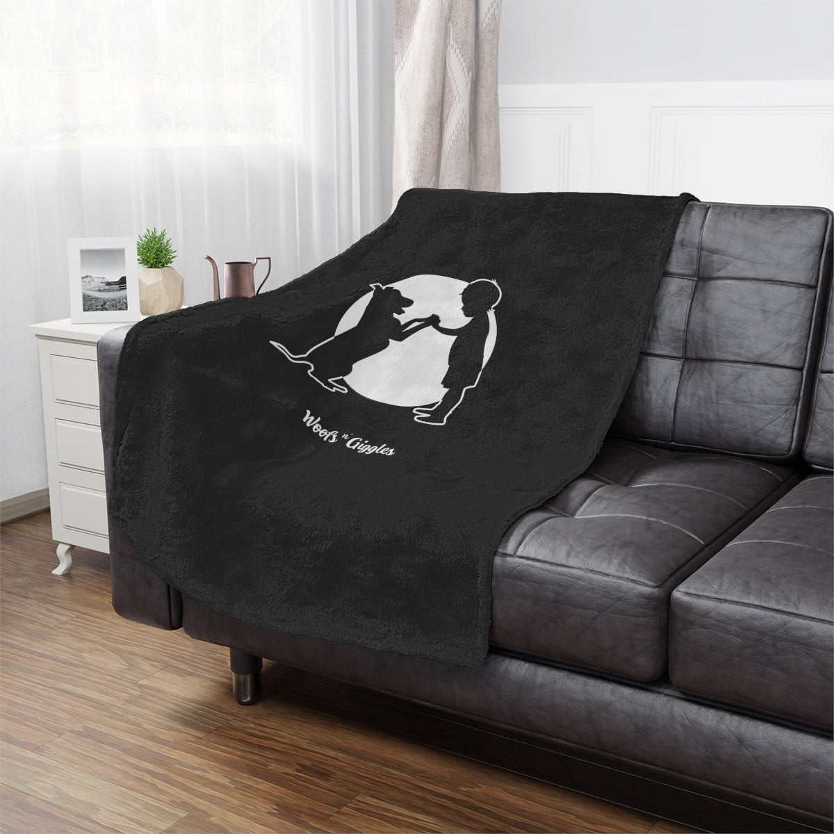 Woofs n' Giggles Minky Blanket - Black