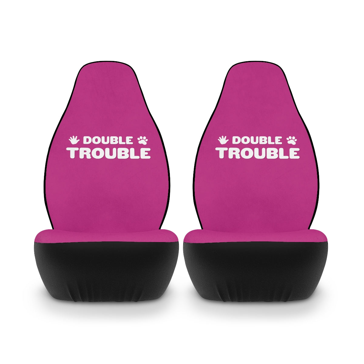 Double Trouble Polyester Car Seat Covers - Pink