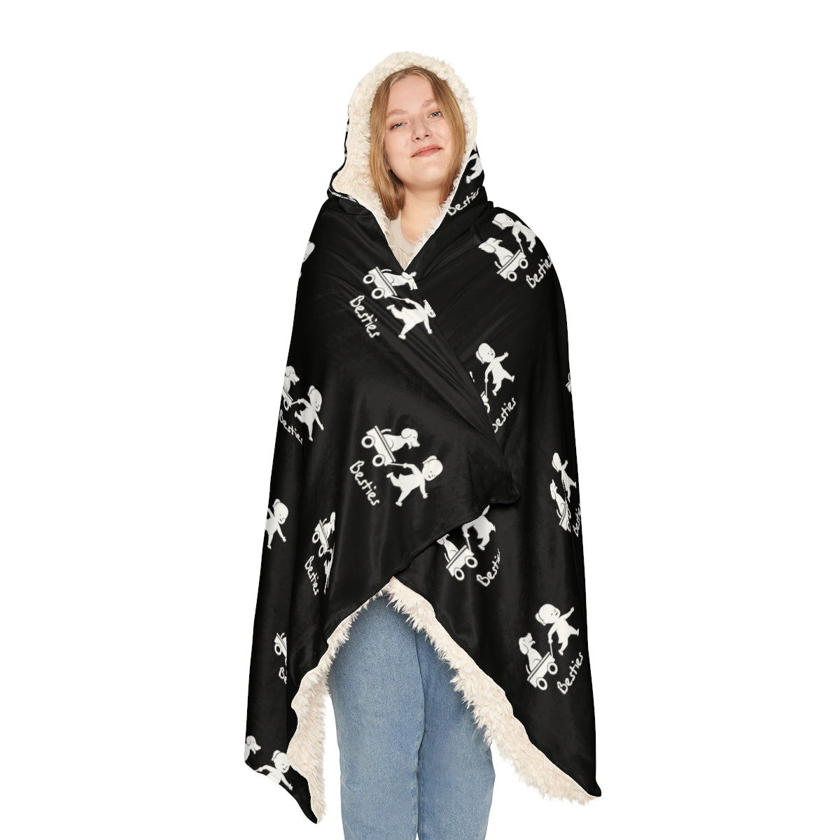 Besties Snuggle Blanket - Black