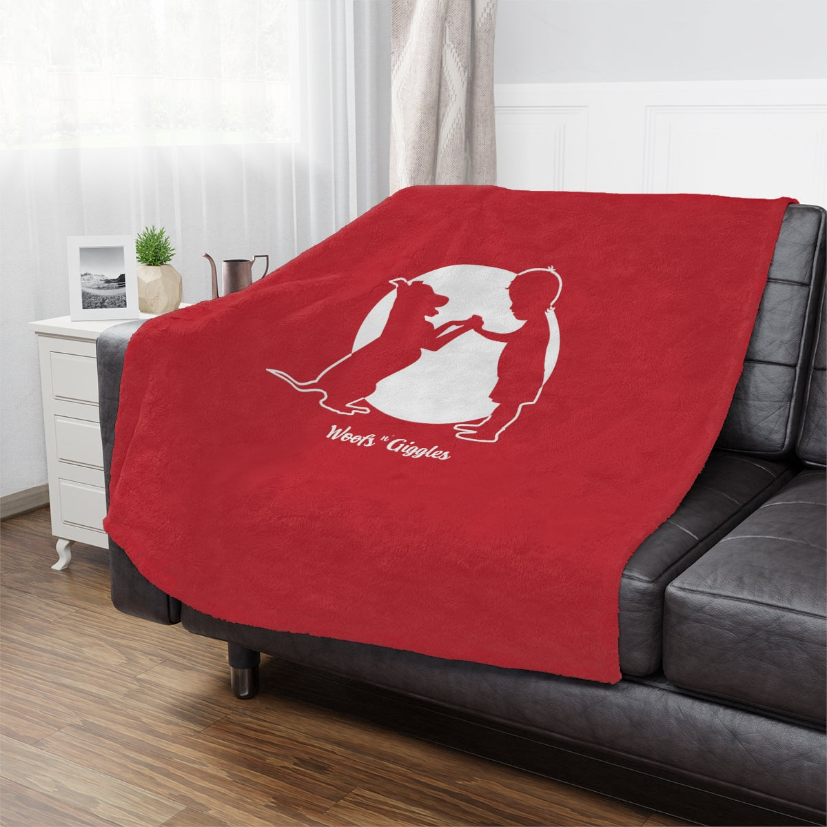 Woofs n' Giggles Minky Blanket - Red