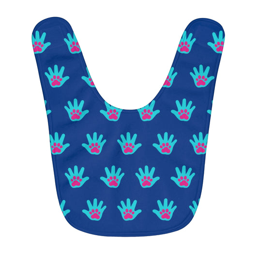 Paws n' Hands Fleece Baby Bib - Blue