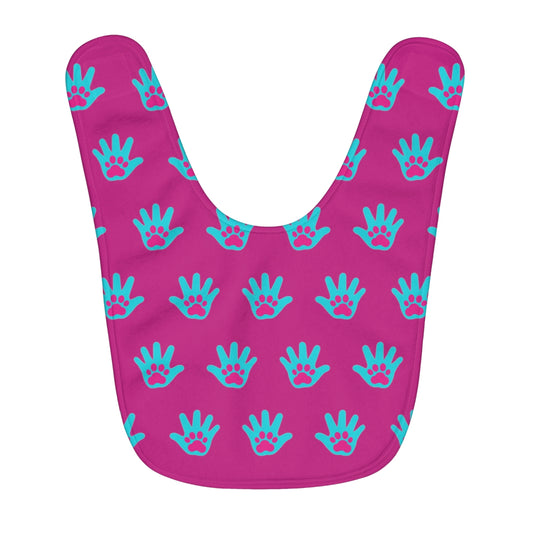 Paws n' Hands Fleece Baby Bib - Special Edition Pink