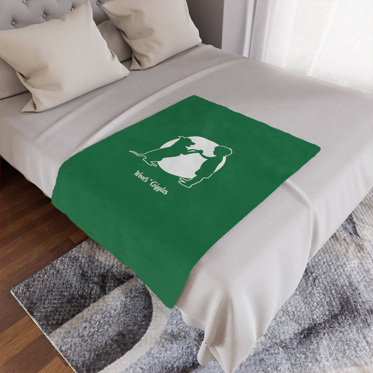 Woofs n' Giggles Minky Blanket - Green