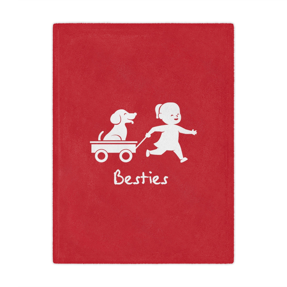 Besties Minky Blanket - Red