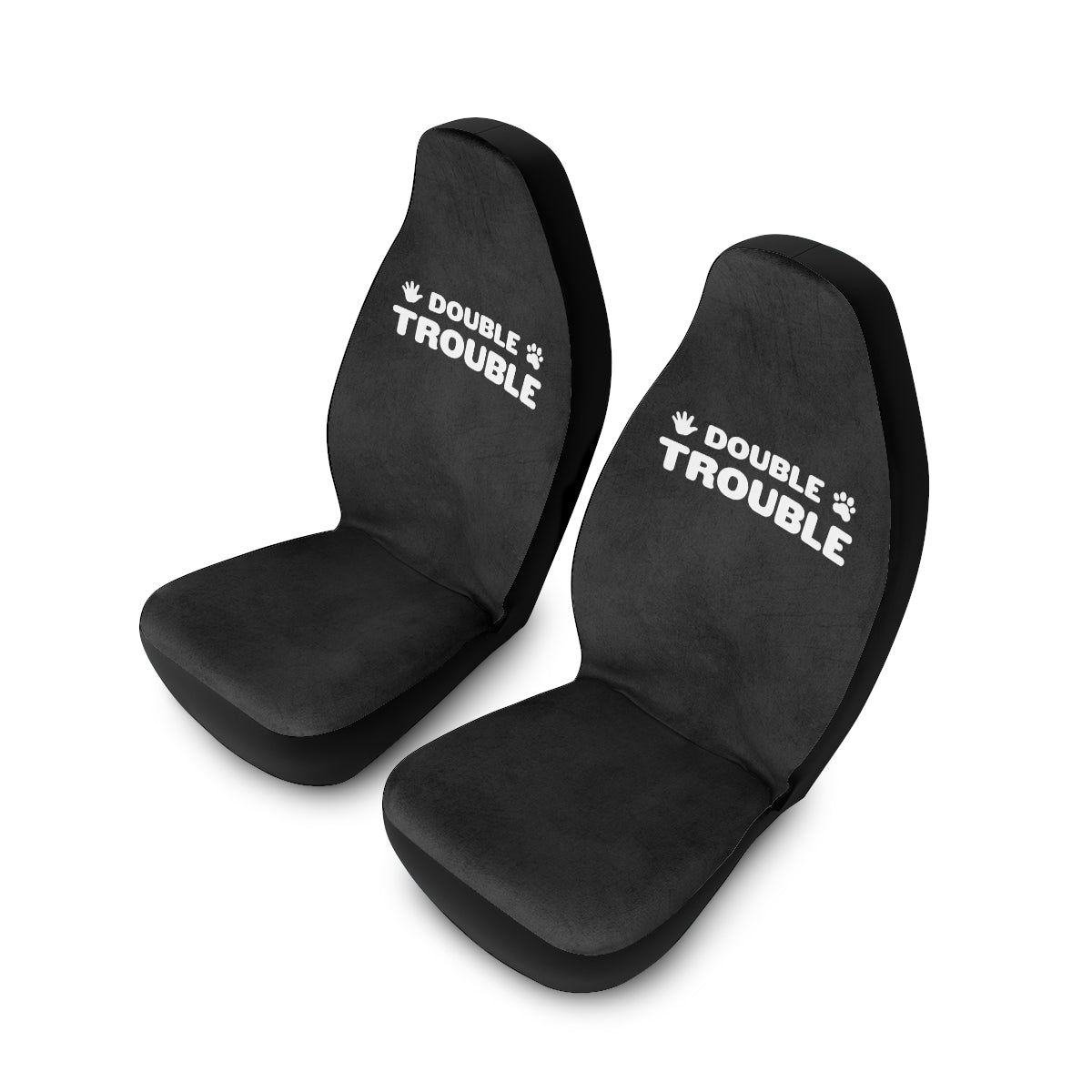 Double Trouble Polyester Car Seat Covers - Black