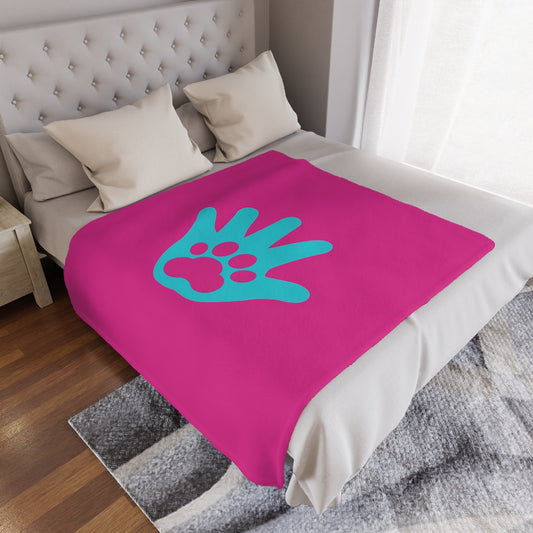 Paw n' Hand Minky Blanket - Special Edition Pink