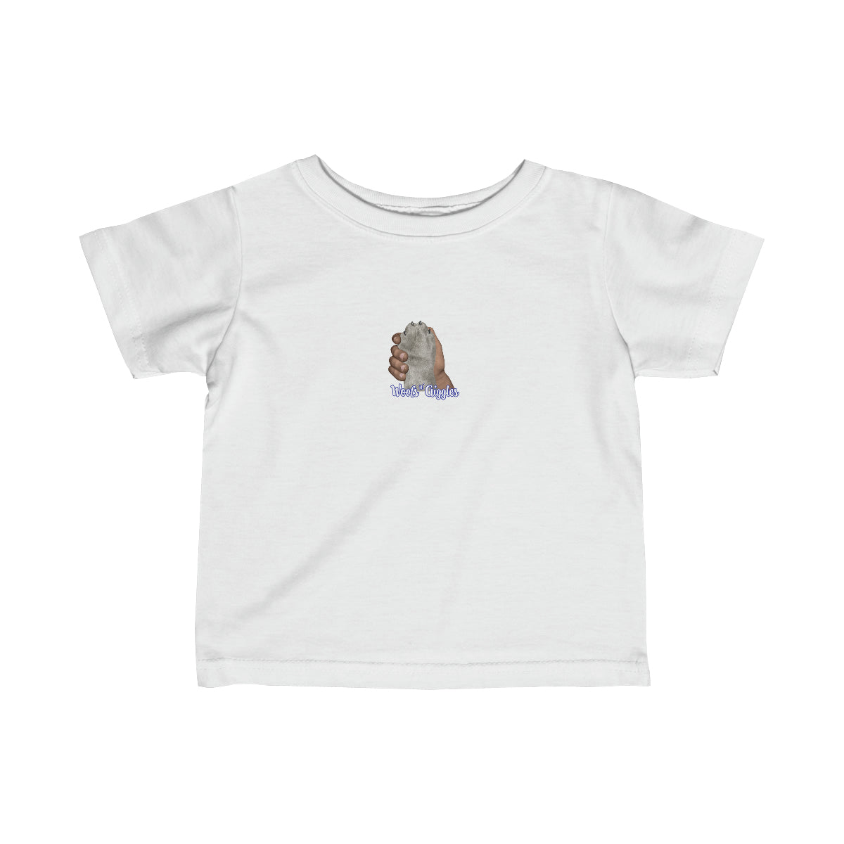 Pals Infant Fine Jersey Tee - Silver Paw