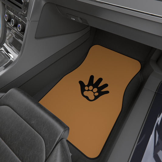 Paw n' Hand Car Mats (2x Front) - Brown
