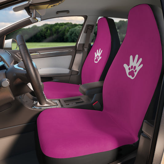 Paw n' Hand Polyester Car Seat Covers - Pink