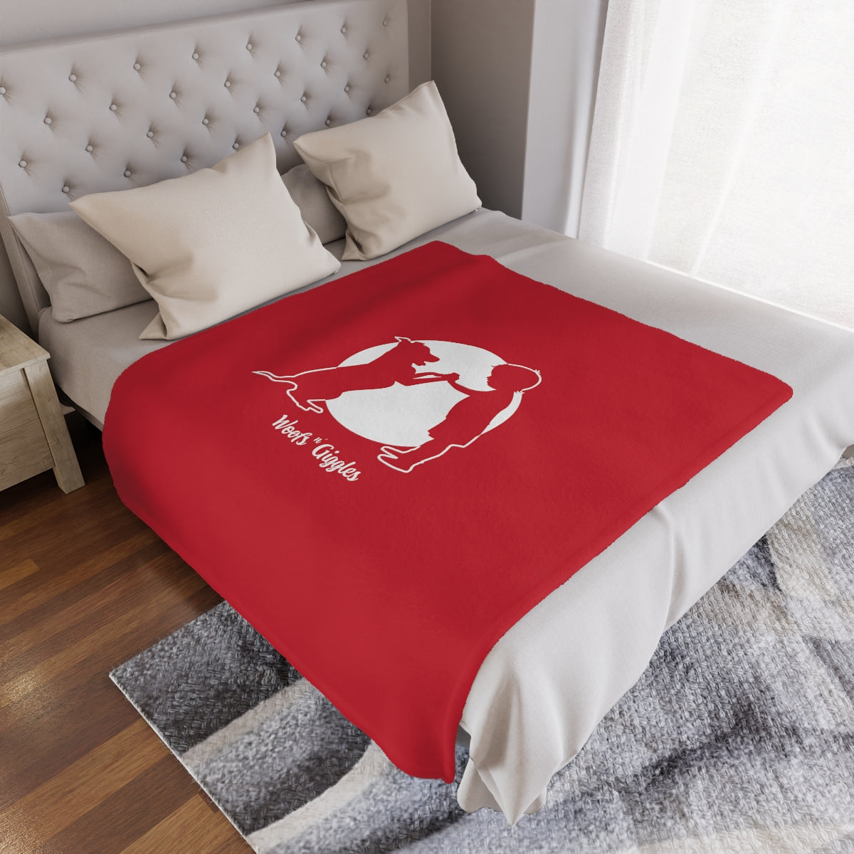 Woofs n' Giggles Minky Blanket - Red