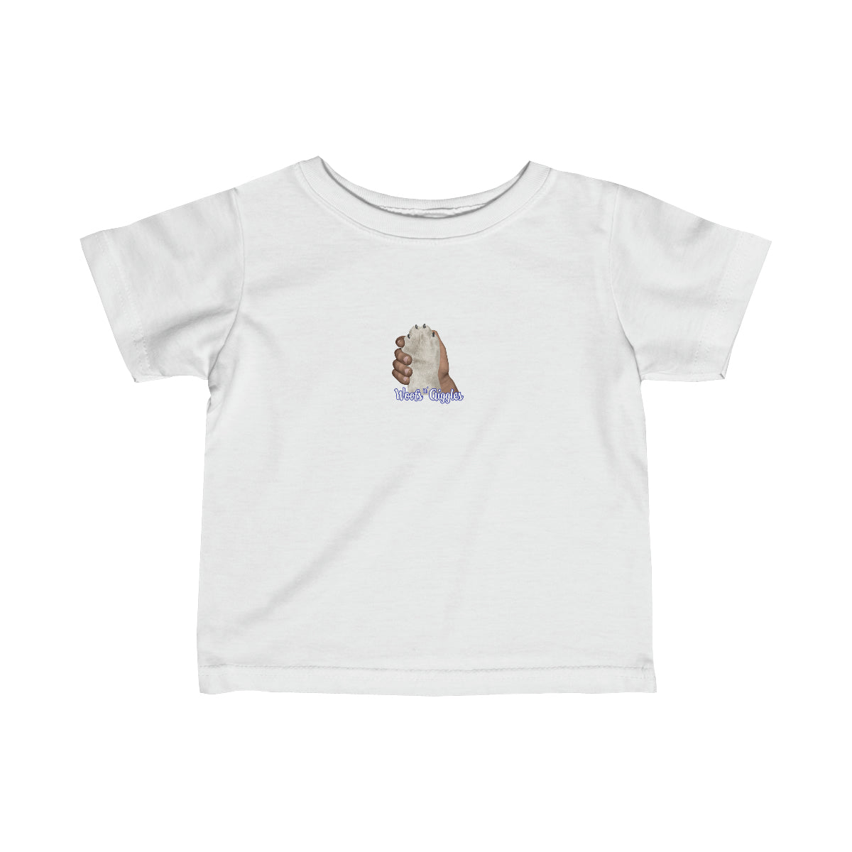 Pals Infant Fine Jersey Tee - White Paw