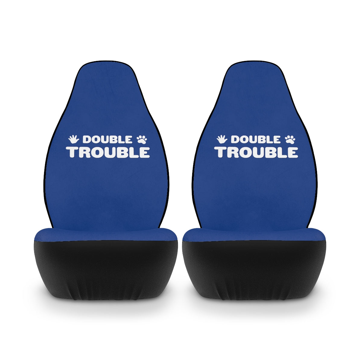 Double Trouble Polyester Car Seat Covers - Blue