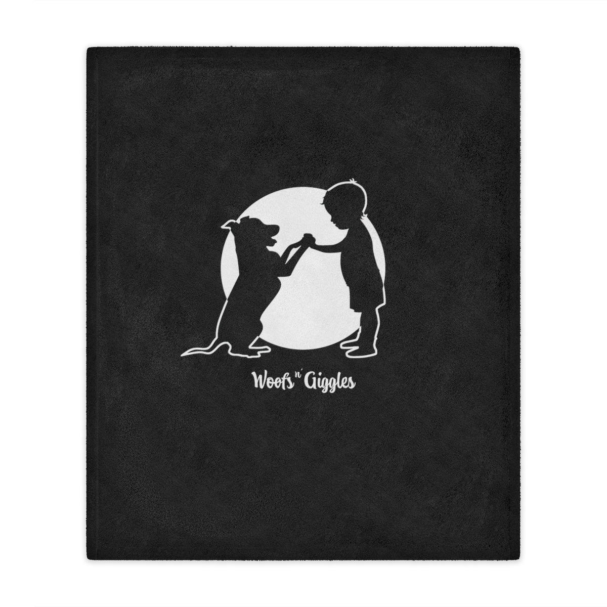 Woofs n' Giggles Minky Blanket - Black