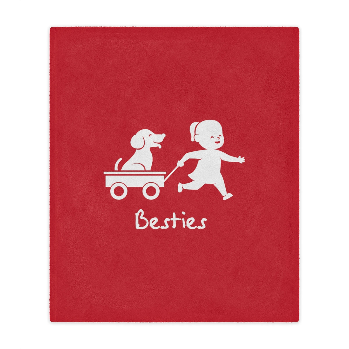 Besties Minky Blanket - Red