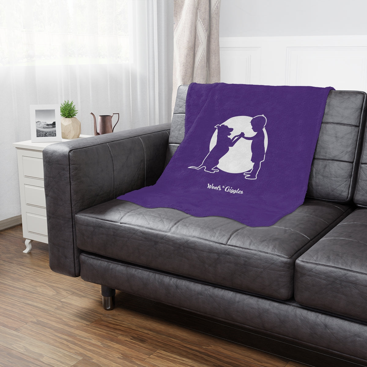 Woofs n' Giggles Minky Blanket - Purple