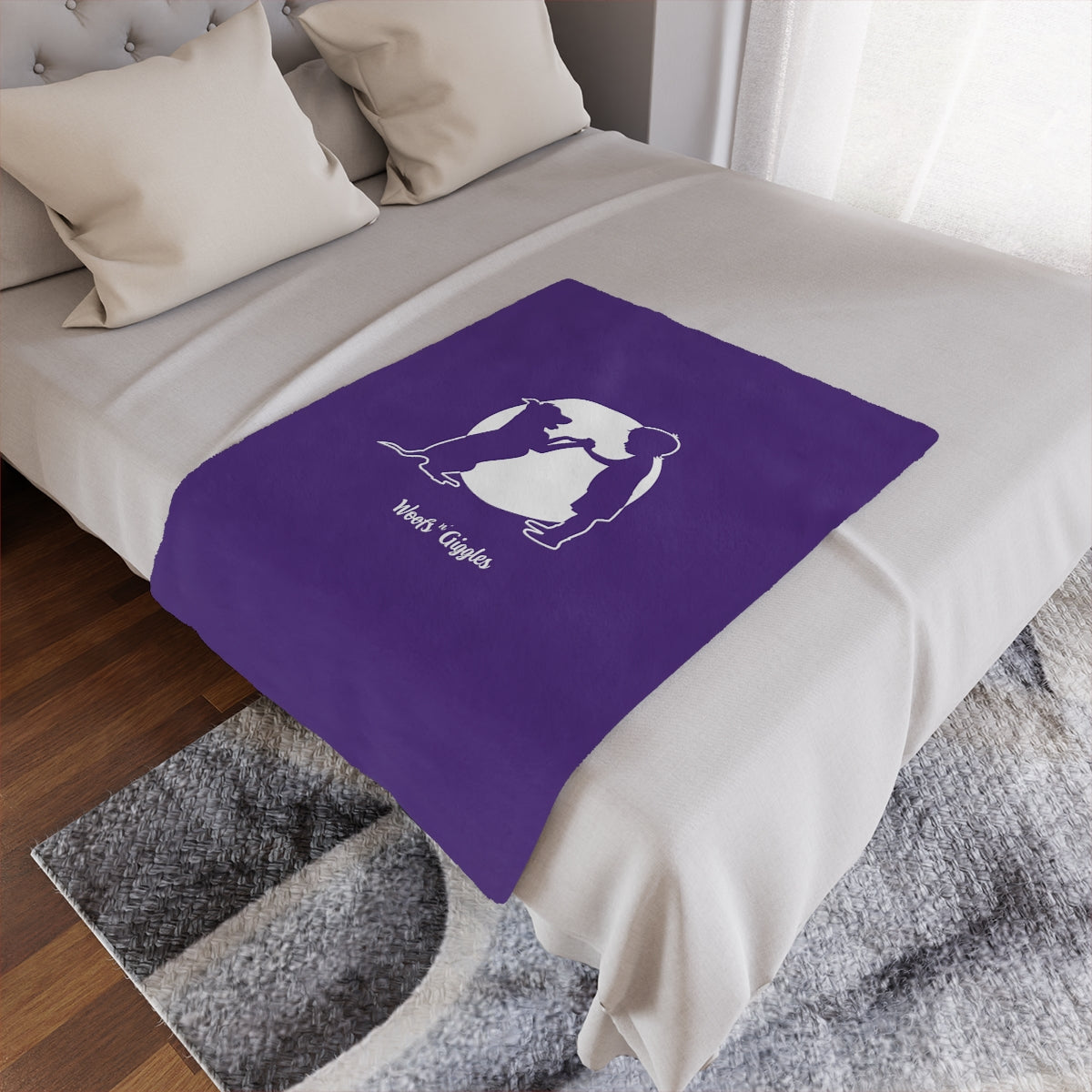 Woofs n' Giggles Minky Blanket - Purple