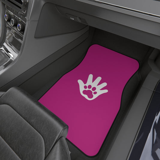 Paw n' Hand Car Mats (2x Front) - Pink