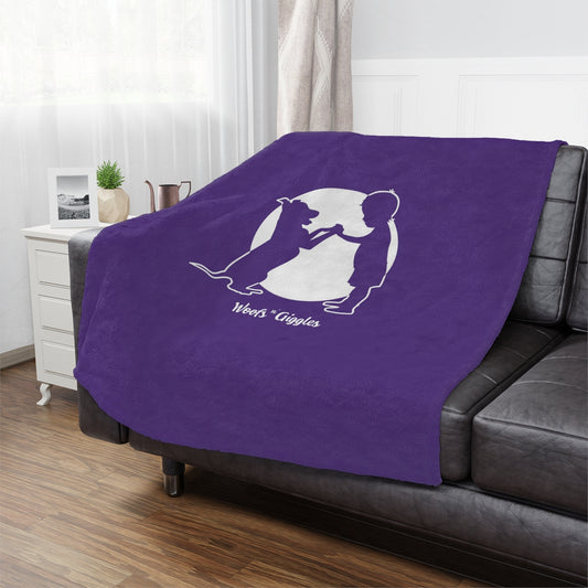 Woofs n' Giggles Minky Blanket - Purple