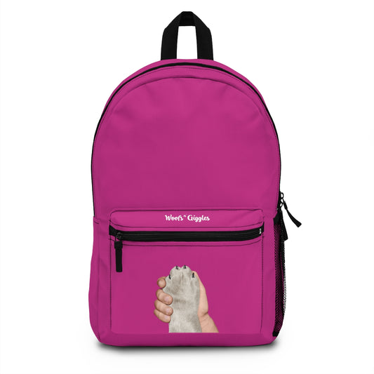 Tan/White Pink Backpack
