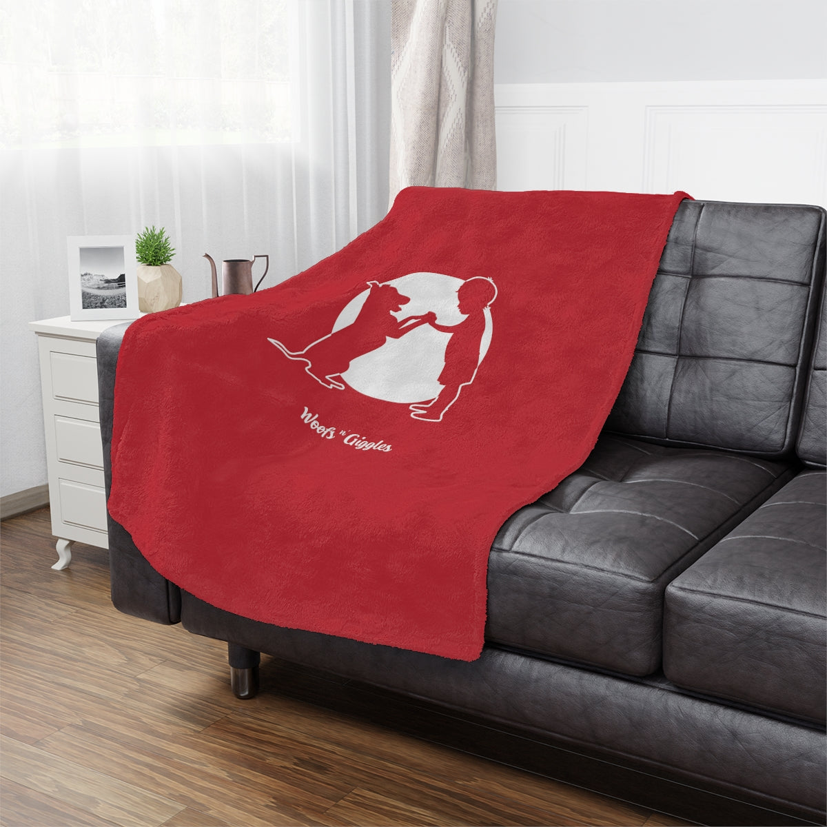 Woofs n' Giggles Minky Blanket - Red