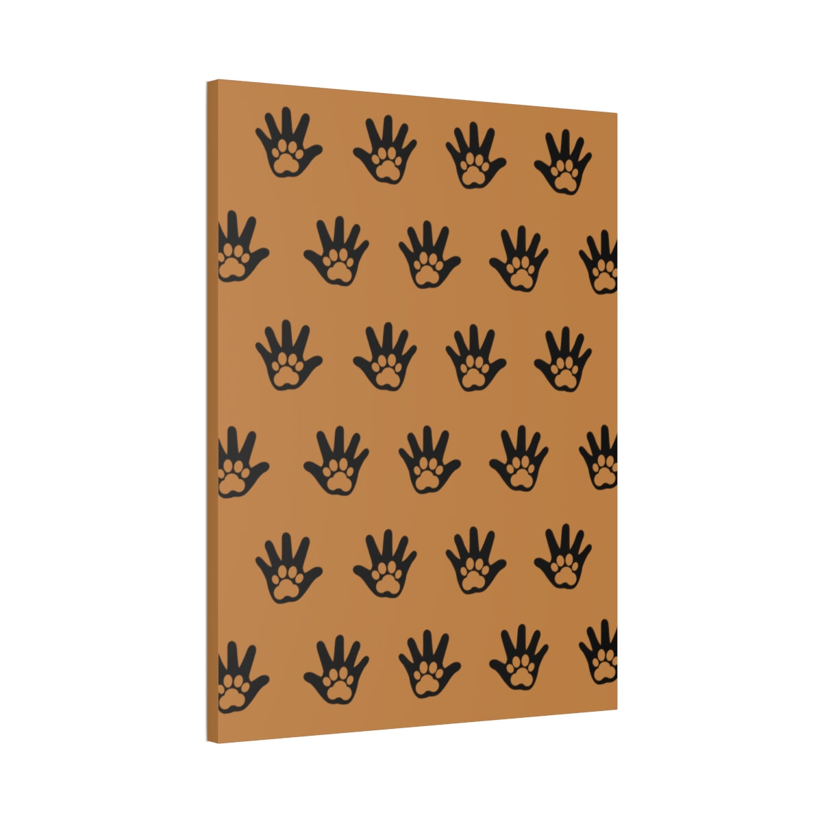 Paws n' Hands Canvas Stretched, 1.5'' - Special Edition Brown