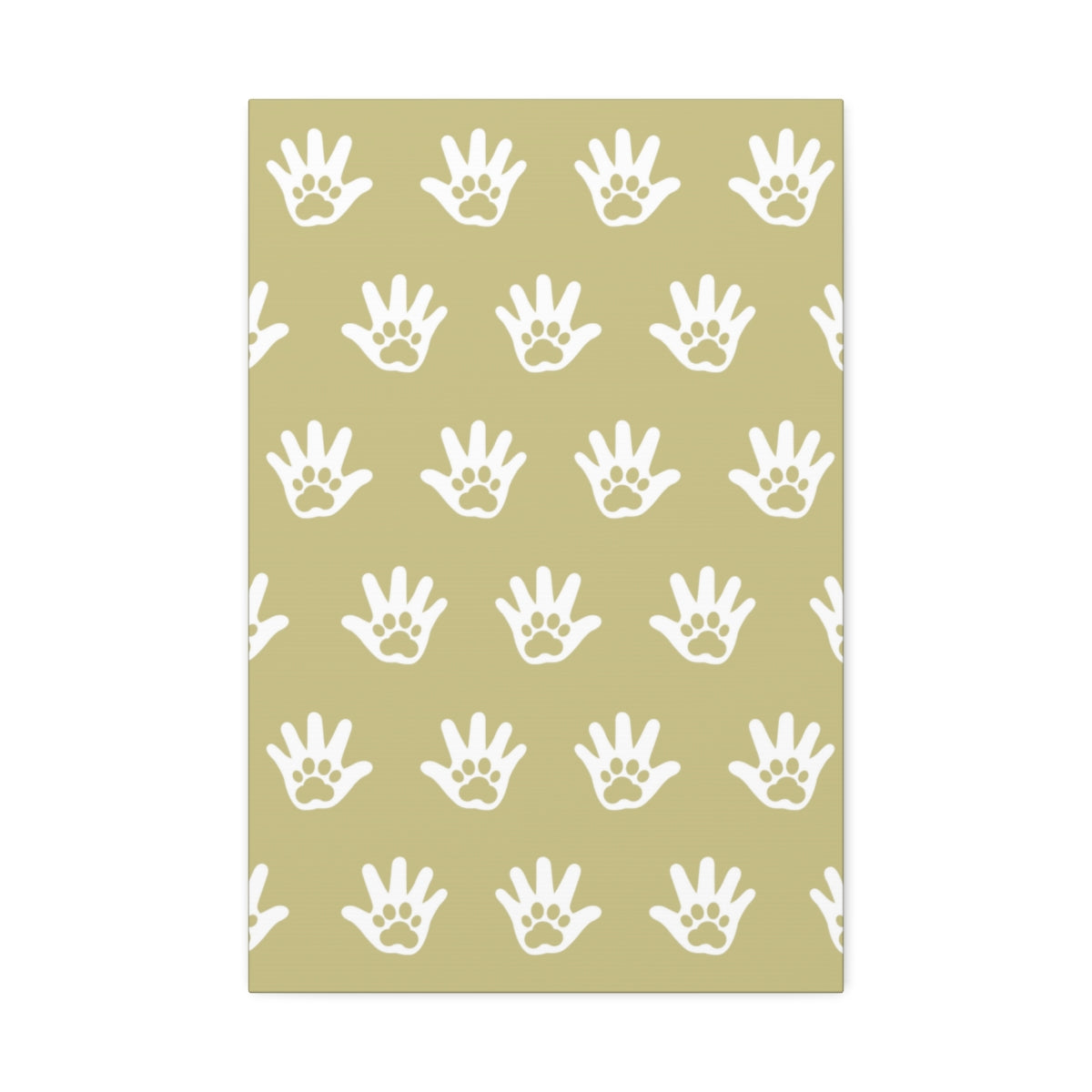 Paws n' Hands Canvas Stretched, 1.5'' - Hazel Wood Yellow