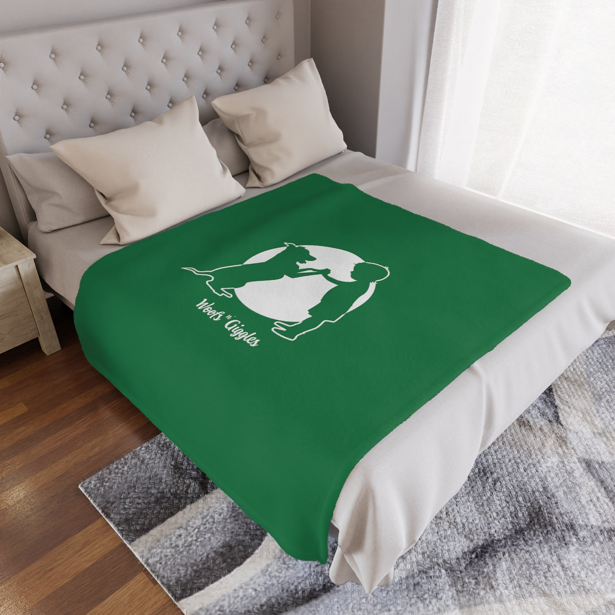 Woofs n' Giggles Minky Blanket - Green