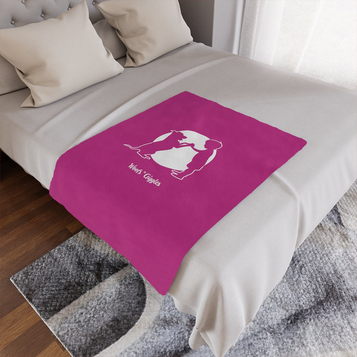 Woofs n' Giggles Minky Blanket - Pink