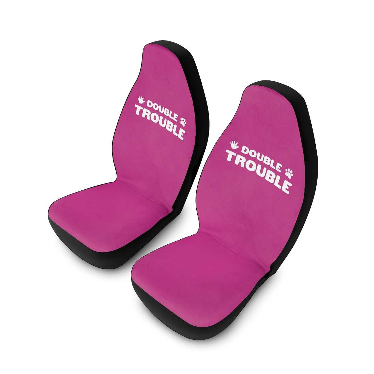 Double Trouble Polyester Car Seat Covers - Pink