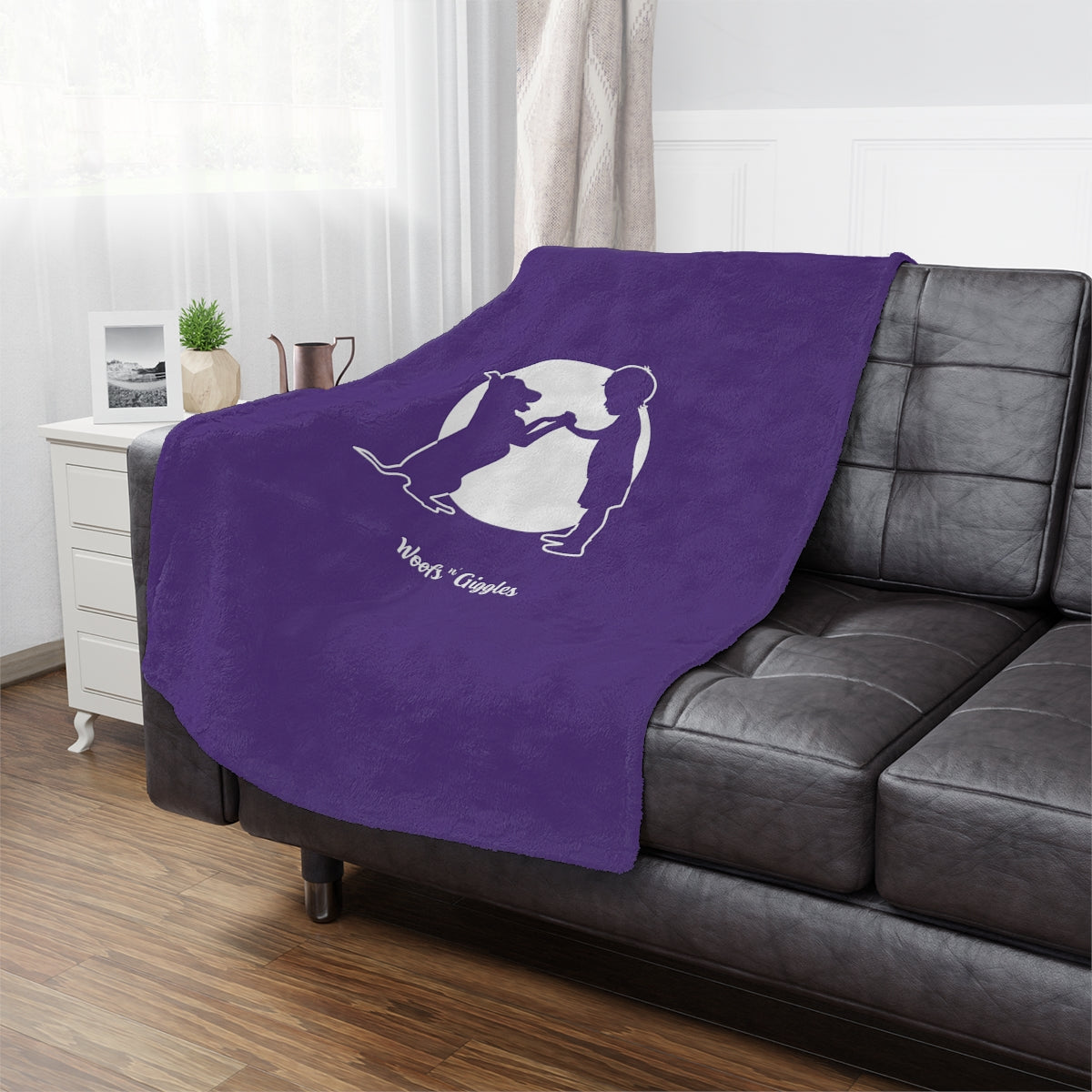 Woofs n' Giggles Minky Blanket - Purple