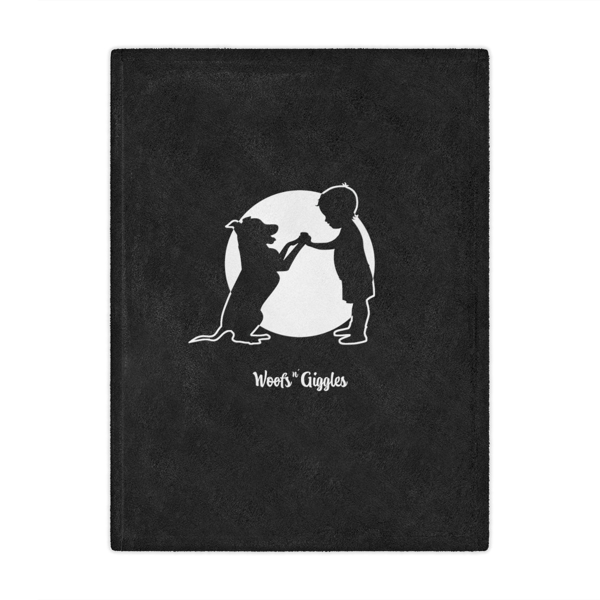 Woofs n' Giggles Minky Blanket - Black