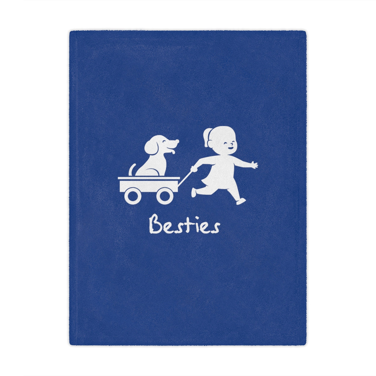 Besties Minky Blanket - Blue